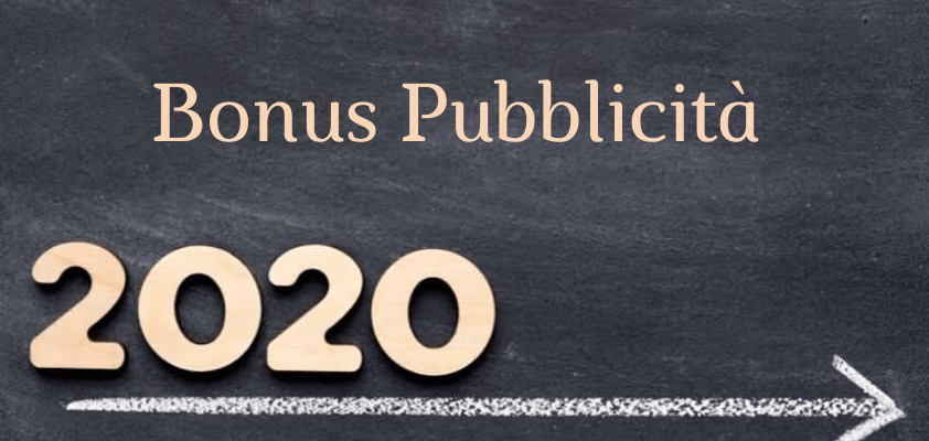 BONUS PUBBLICITÀ 2020