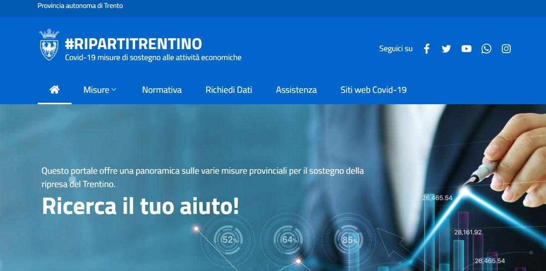 Conosci le agevolazioni della provincia di Trento? Visita il portale #ripartitrentino