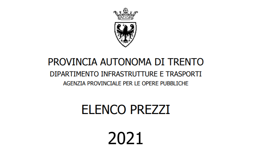 Scarica ora il prezziario provinciale 2021!