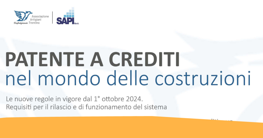 Patente a crediti nel mondo delle costruzioni: seminario a Sèn Jan