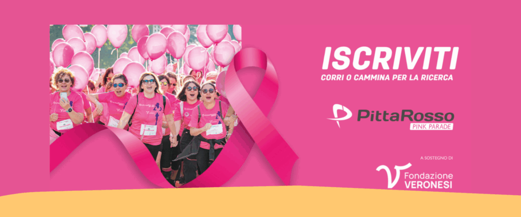 PittaRosso Pink Parade: domenica 19 ottobre camminiamo insieme per la ricerca
